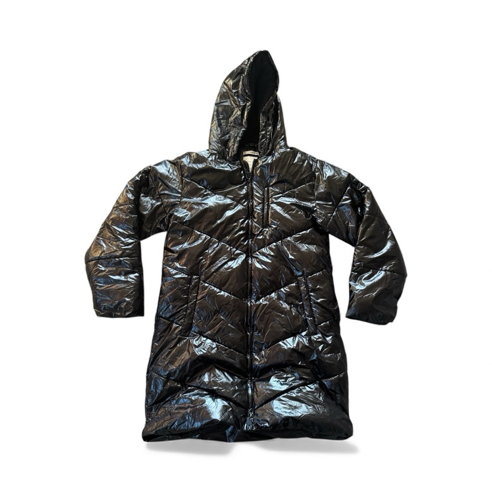 Women’s Black Parka Full Zip Long Jacket A New Day Size Small